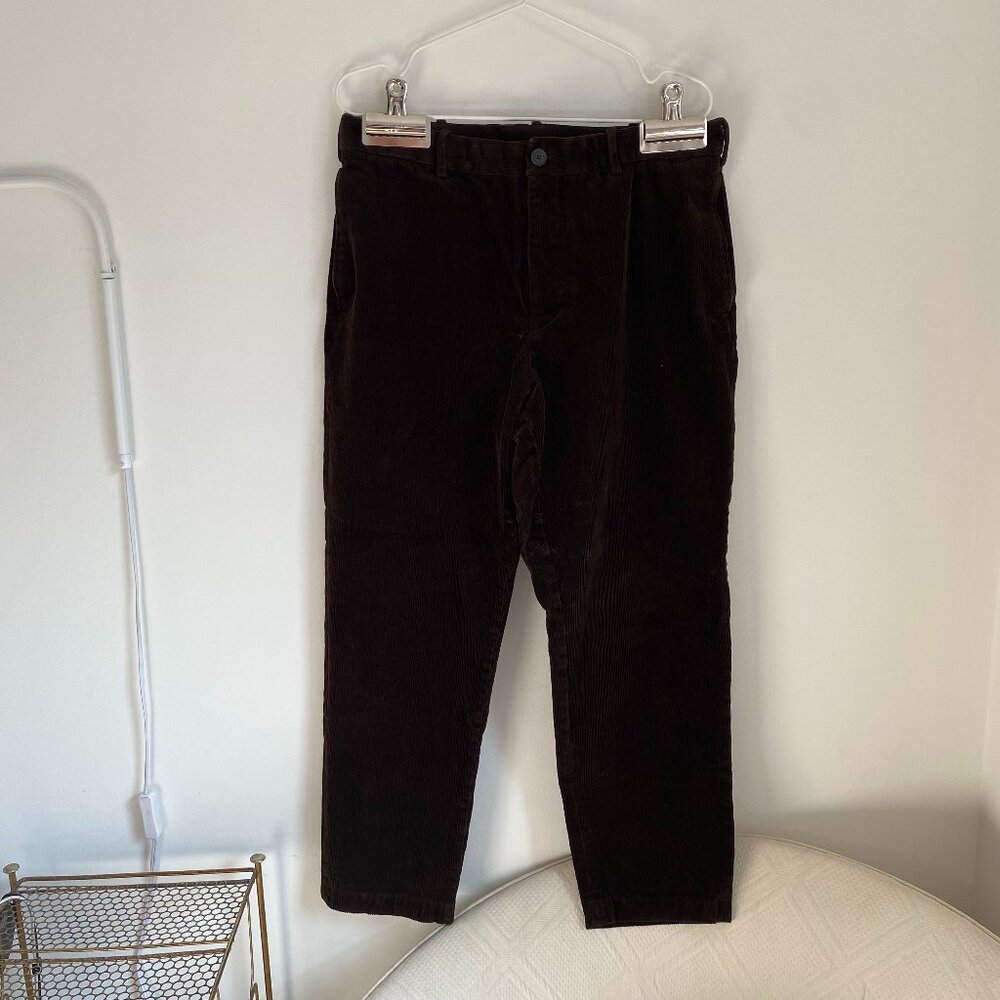 Uniqlo Brown Elastic Corduroy Pants, NWOT